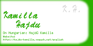kamilla hajdu business card